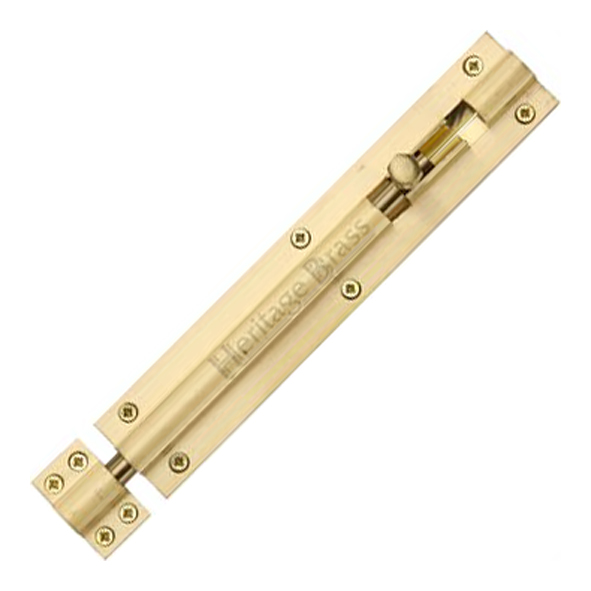 C1584 8-SB • 202 x 038mm • Satin Brass • Heritage Brass Straight Barrel Bolt